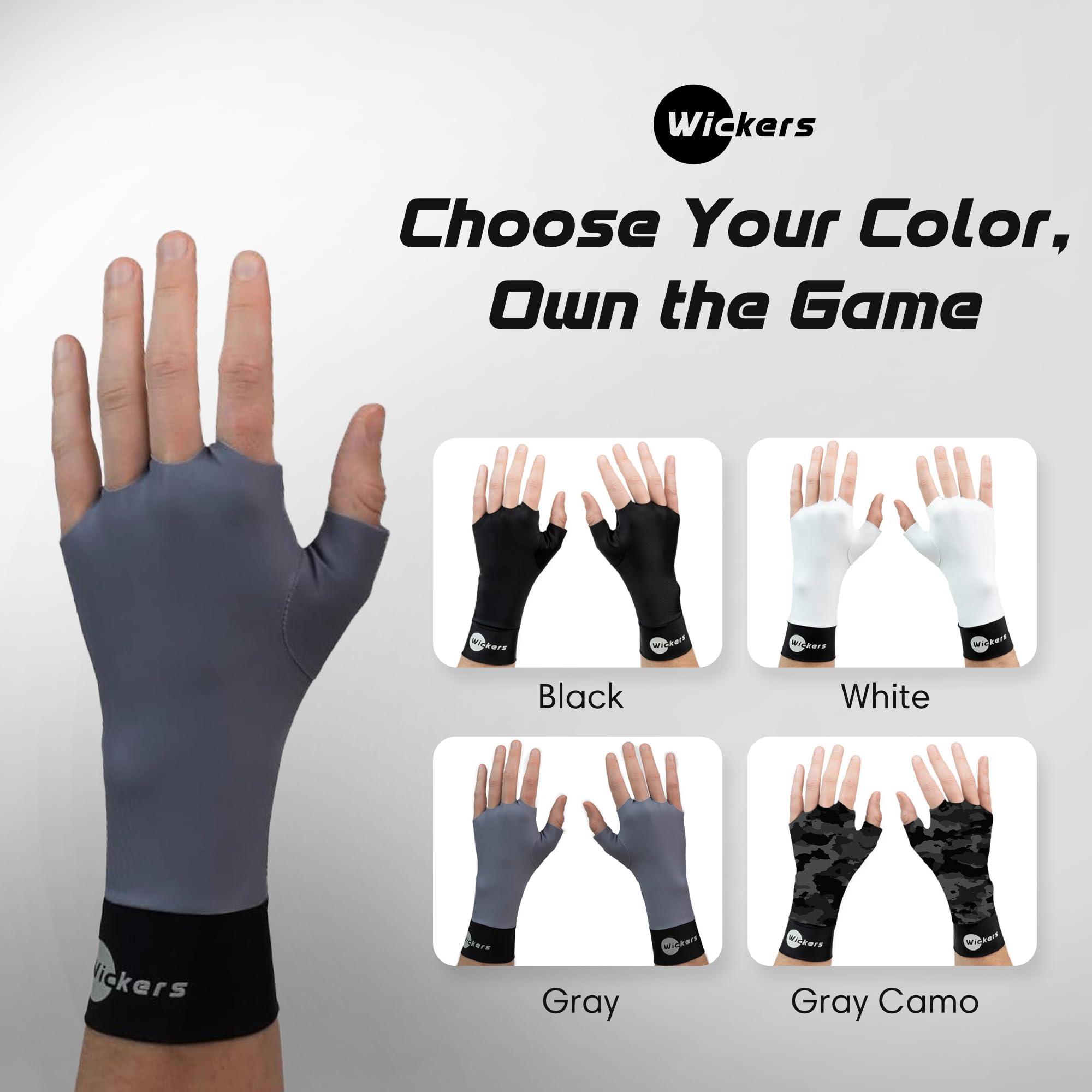 Wickers Wickers Fingerless Athletic Gloves Liners (Large, Gray), Gloves for Winter, Sport Gloves Liner, Lacrosse Glove Liners, Ski Glove Liners, Thin Glove Liners, Gloves Liner, Hockey Gloves Liners