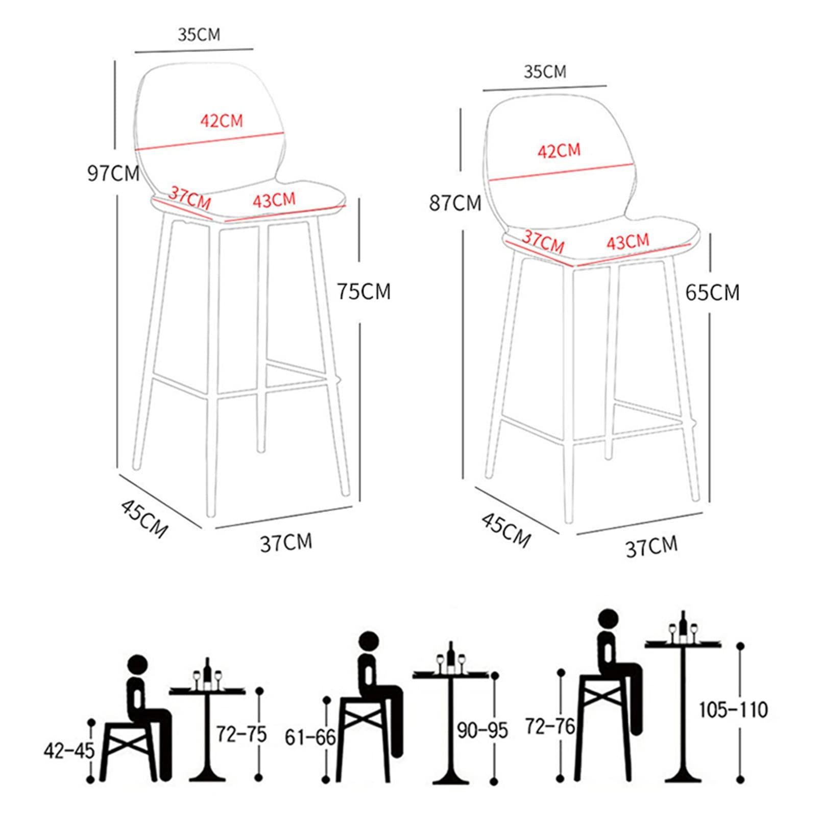 TBWFRD Bar Stool Counter Stool, Bar Chair with Backrest and Footrest, Fixed Height Barstool Tall Bar Height Chair PU Leather High Stool for Kitchen Island, Support 300 LBS