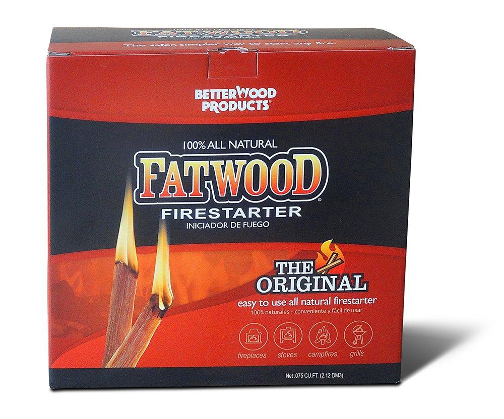 Better Wood Products Better Wood Products Fatwood Firestarter Box, 3-Pounds