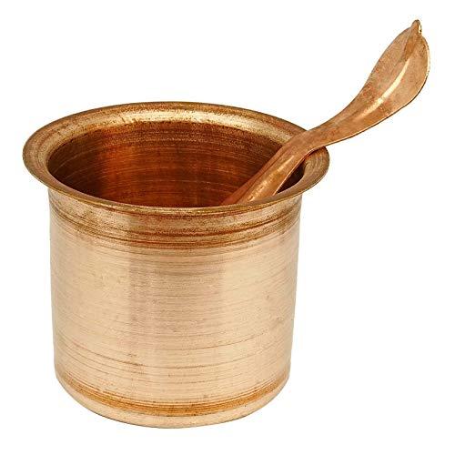 ibaexports Authentic Traditional Indian Pancha Patra Udharini With Achmani Tableware Pooja Accessory
