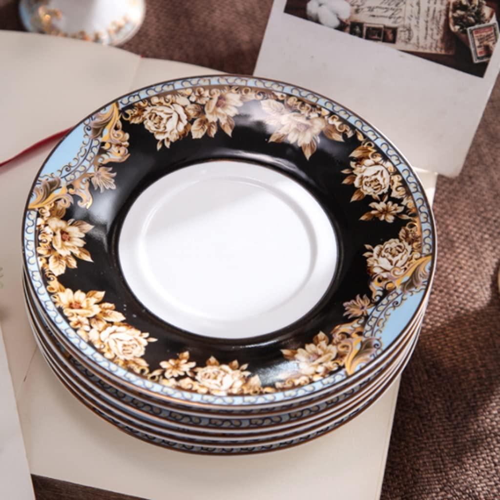 efkerggjgtgtgjhpwelp Tea Cup Set Porcelain Tea Cup Set Ceramic Coffee Tea Gift Sets wiith Cups Saucer and Spoons Service Flower Tea Cup (2 pcs) ()