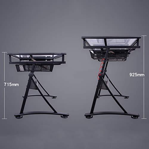 KOHARA KOHARA Drawing Table Tiltable Drawing Table, Adjustable Art Desk, with Storage Craft Table, Drafting Table Glass Panel, Child Adult Drawing Desk beautiful scenery