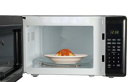 Emerson Radio Emerson MW7302B Compact Countertop Microwave Oven with Touch Control, LED Display, 700W, 10 Power Levels, 6 Auto Menus, Glass Turntable and Child Safe Lock, 0.7 Cu., Ft. Black
