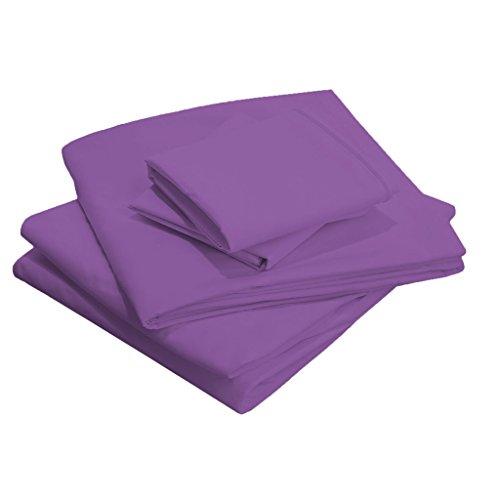 Scala Bedding Scala Bedding 800 Thread Count 100% Egyptian Cotton 1 Piece Soft Italian Finish Flat Sheet XL Queen Top Sheet Plum