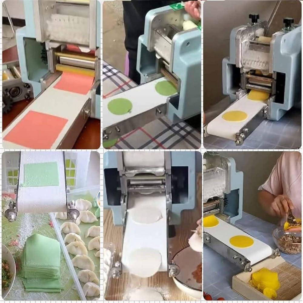 CBLdF CBLdF Automatic Dumpling Maker Machine Stainless Steel, Multi-Functional Commercial Spring Roll/Pierogi/Ravioli Dough Sheeter Dumpling Wrapper Machine with Mold-70mm
