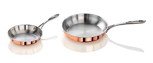 Artaste Artaste 56587 Rain Tri-Ply Copper Clad Induction Ready Fry Pan Set, 8-Inch and 12-Inch