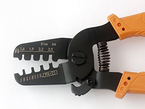 ENGINEER ENGINEER PA-21 Engineer Precision Crimping Pliers, Crimping Tool, Open Barrel, Long Barrel Terminal