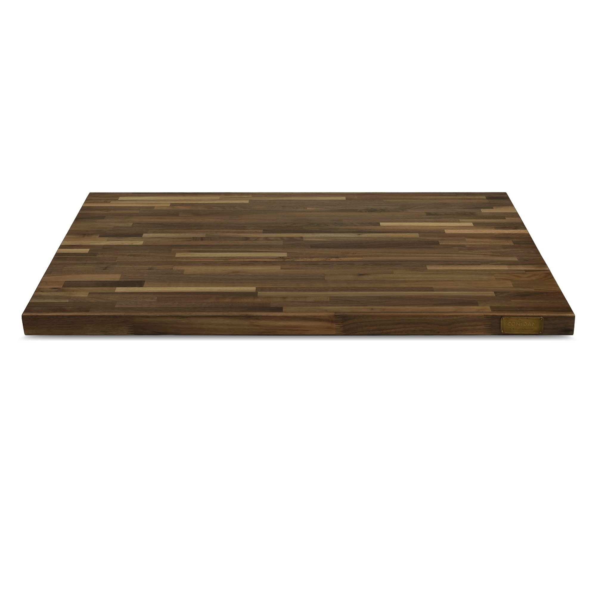 CONSDAN CONSDAN Butcher Block Counter Top, Walnut Solid Hardwood Countertop, Wood Slabs for Kitchen, Reversible, Both Side Polished, Prefinished with Food-safe Oil, 1.5\" Thickness, 60\"x25\"