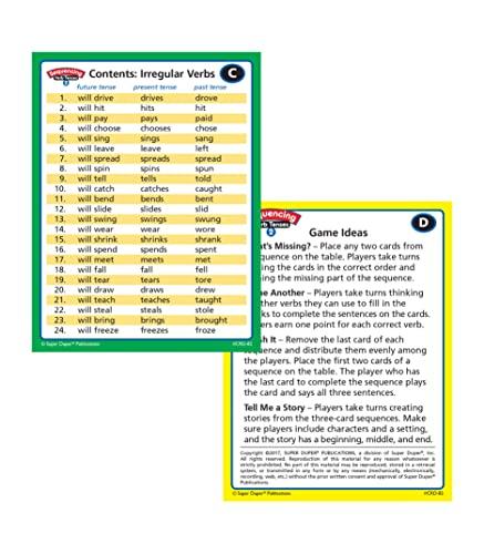 Super Duper Publications Super Duper Publications | Sequencing Regular and Irregular Verb Tenses Set 2 Fun Deck | Communication and Early Reader Skills Flash Cards | Educational Learning Materials for Children