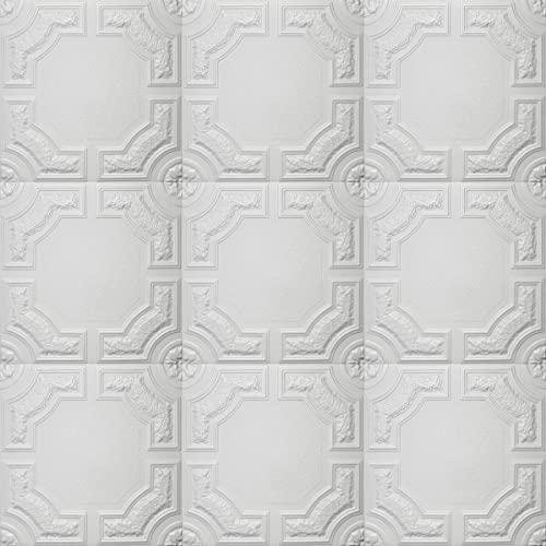 Antique Ceilings White Styrofoam Decorative Ceiling Tile Caracas (Package of 8 Tiles) - Other Sellers Call This Evergreen and R28