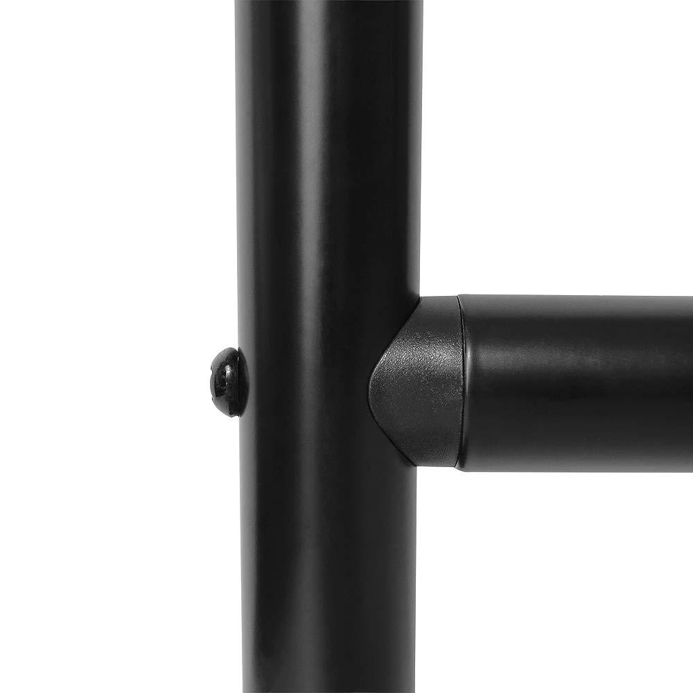 Utopia Alley Utopia Alley Rustproof Aluminum Shower Rod - Matte Black | D-Shape Shower Rod with Ceiling Support, Shower Curtain Rod for Bathroom Shower, Perfect for Freestanding Tubs and Showers (60'' x 25'')