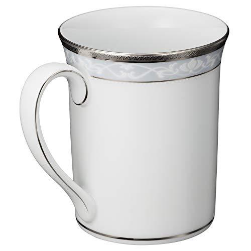 ????(Noritake) Noritake P91332/4336 Mugs (Pair) 310cc Hampshire Platinum 2 Piece Fine Porcelain
