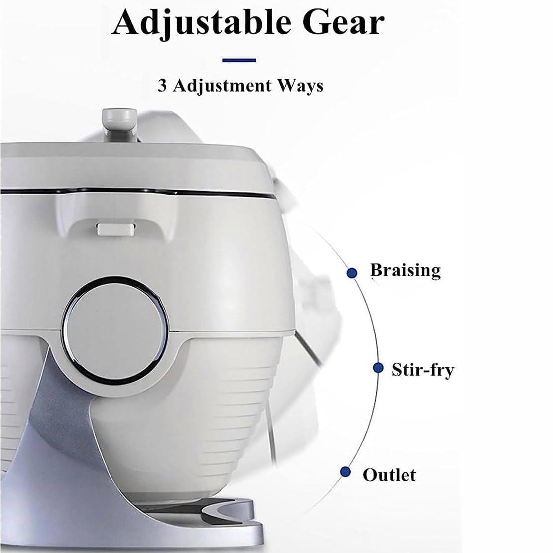 MiBoce Intelligent Automatic Cooking Machine, 2000W Commercial Food Processor, 360 Rotating and 3D All-round Heating, Three-Level Pot Adjustment, for Stir Frying, Stewing, Cooking, and Soup Making