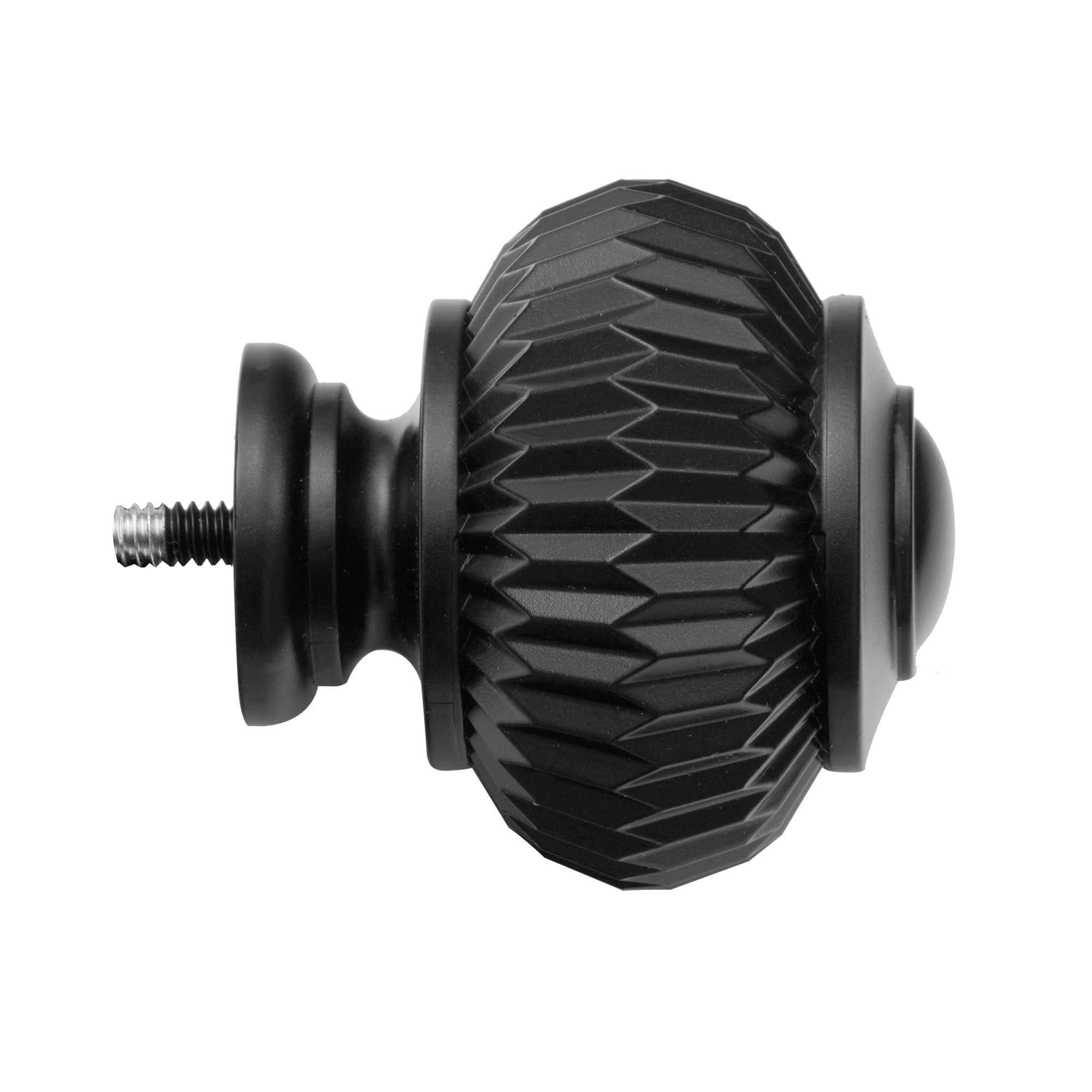 Utopia Alley UTOPIA ALLEY 3/4 Inch Curtain Rod - Curtain Rods For Windows 28 to 48 Inch, Adjustable Drapery Rods, Black Curtain Rods, Bedroom & Living Room Decorative Curtain Rods, Tapestry Poles (Black, 28"-48")