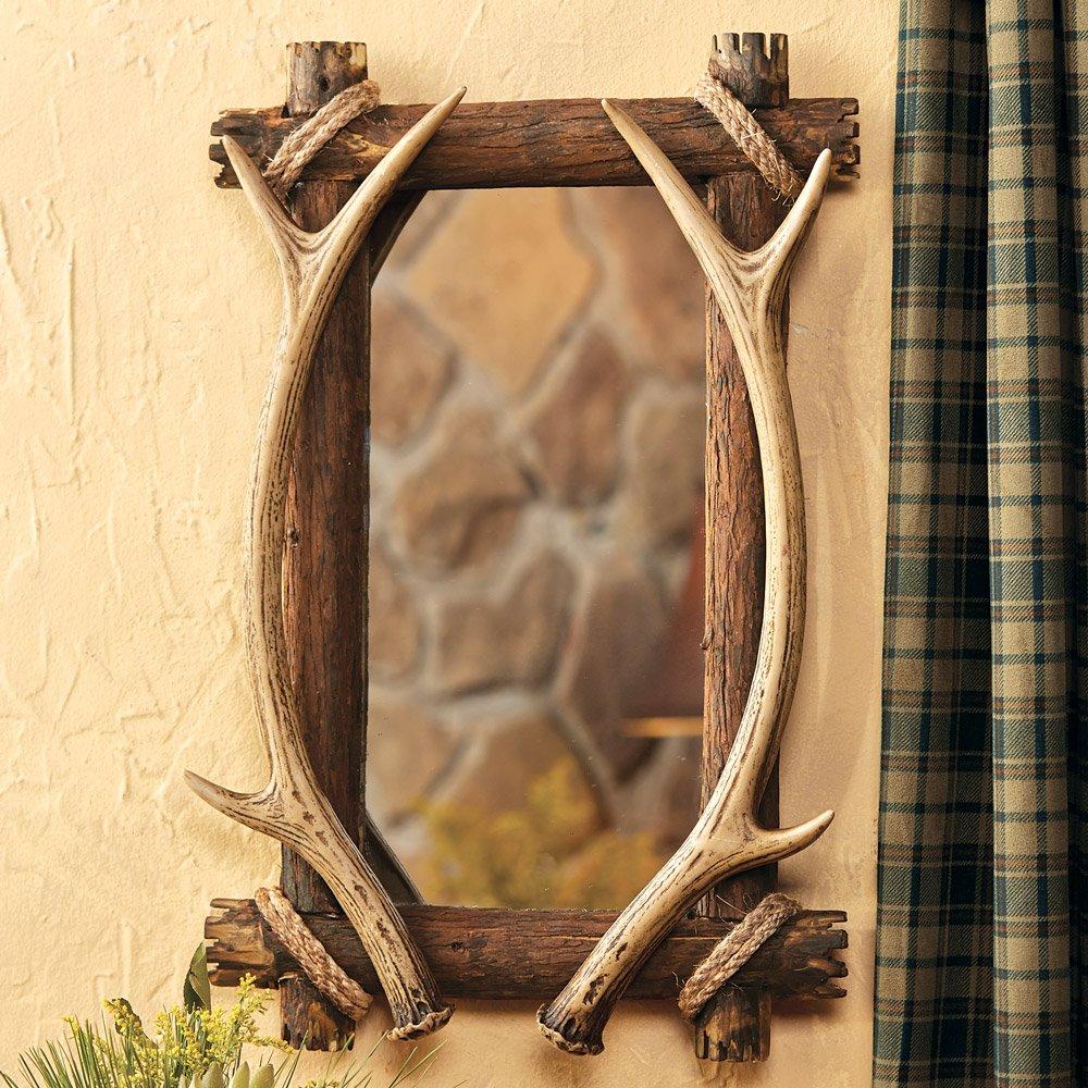BLACK FOREST DECOR Black Forest Dcor Antler & Wood Mirror