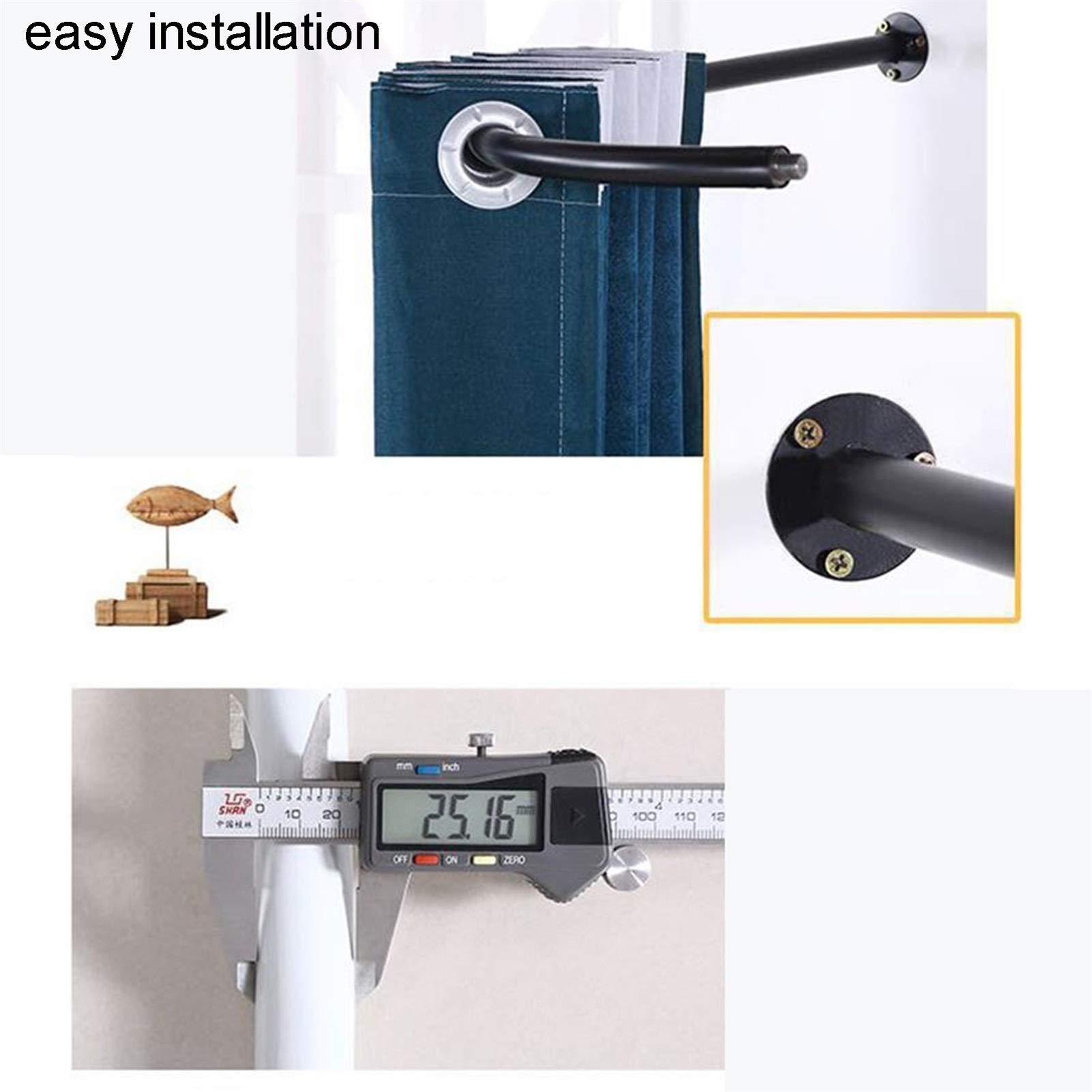 YXYECEIPENO YXYECEIPENO Dressing Room Display Rack Fitting Room Wall Installation Fitting Partition Curtain U-Shaped Frame Design, 25mm Diameter Pipe Dressing Room Curtain Kit and Metal Frame Shelves