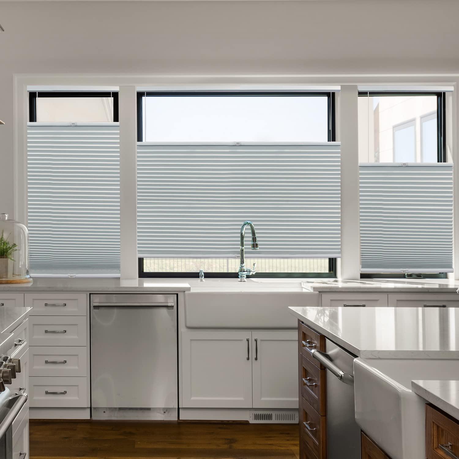 CHICOLOGY CHICOLOGY Cellular Shades, Top Down Bottom Up Shades, Custom Blinds for Windows, Window Shades for Home, Blackout Shades, Window Coverings, Cellular Blinds,Snowfall (Blackout), 20.75" W x 48" H