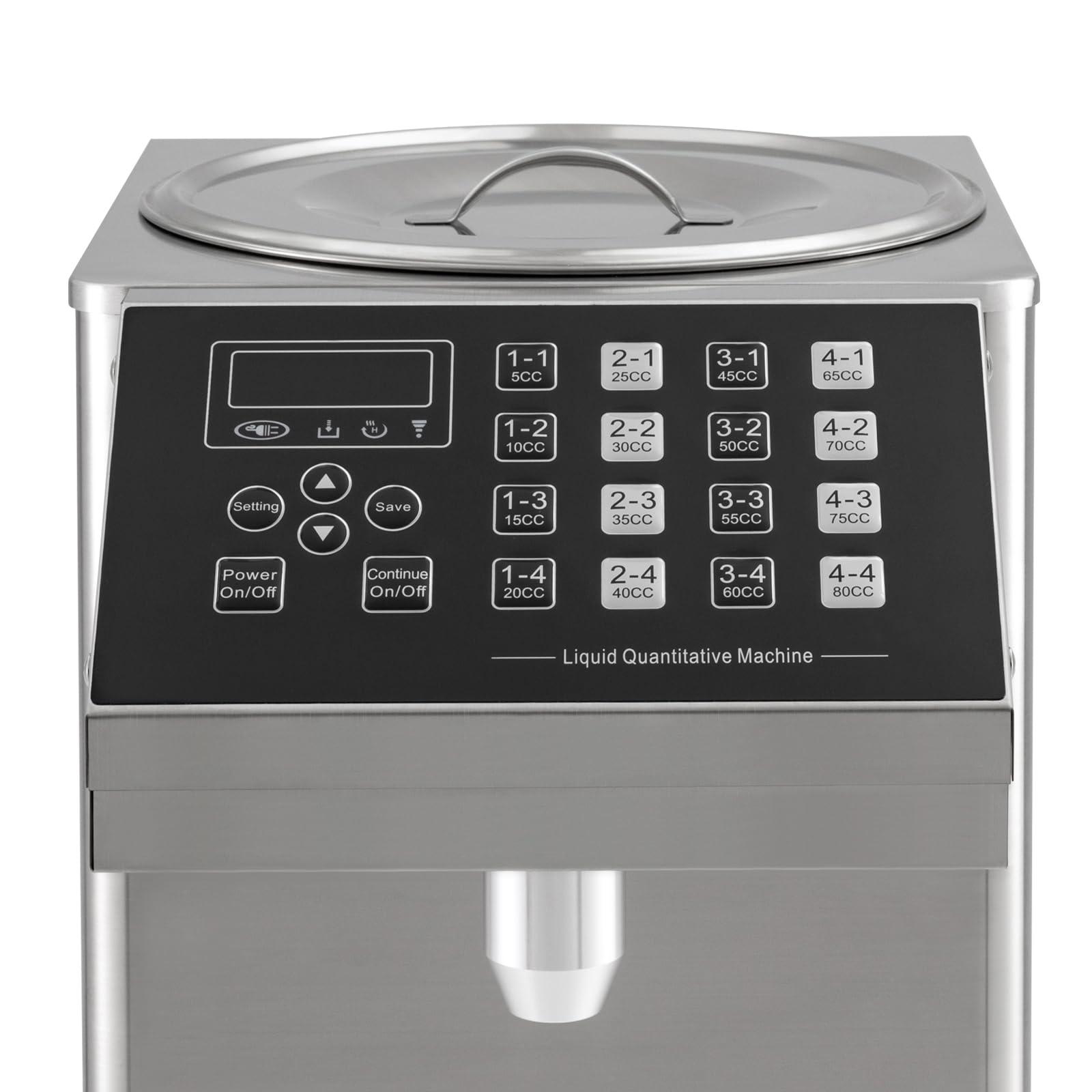 LIANDU-US 2 Gallon Automatic Fructose Dispenser Syrup Dispenser 280W Electric Commercial Sugar Syrup Dispenser Coffee Bubble Tea Milk Tea Making Equipment Fructose Quantitative Machine