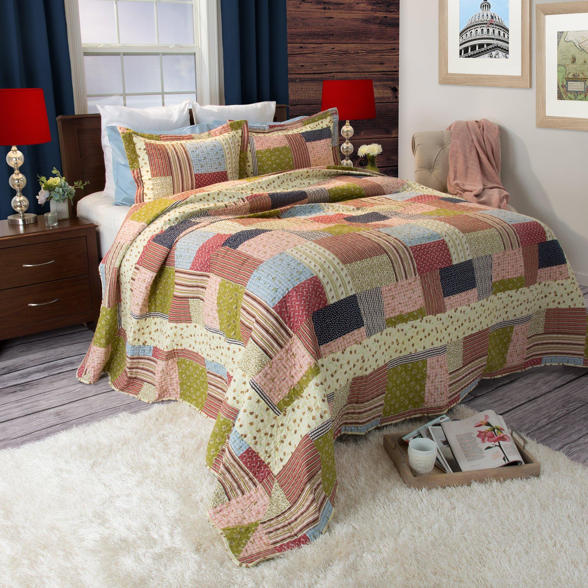 Lavish Home Lavish Home Savannah Quilt 3 Piece Set - King