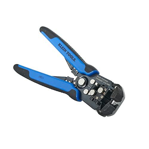 Klein Tools Klein Tools 11061 Self-Adjusting Wire Stripper / Cutter, Heavy Duty, for 10-20 AWG Solid, 12-22 AWG Stranded, and Romex Wire 12/2 and 14/2