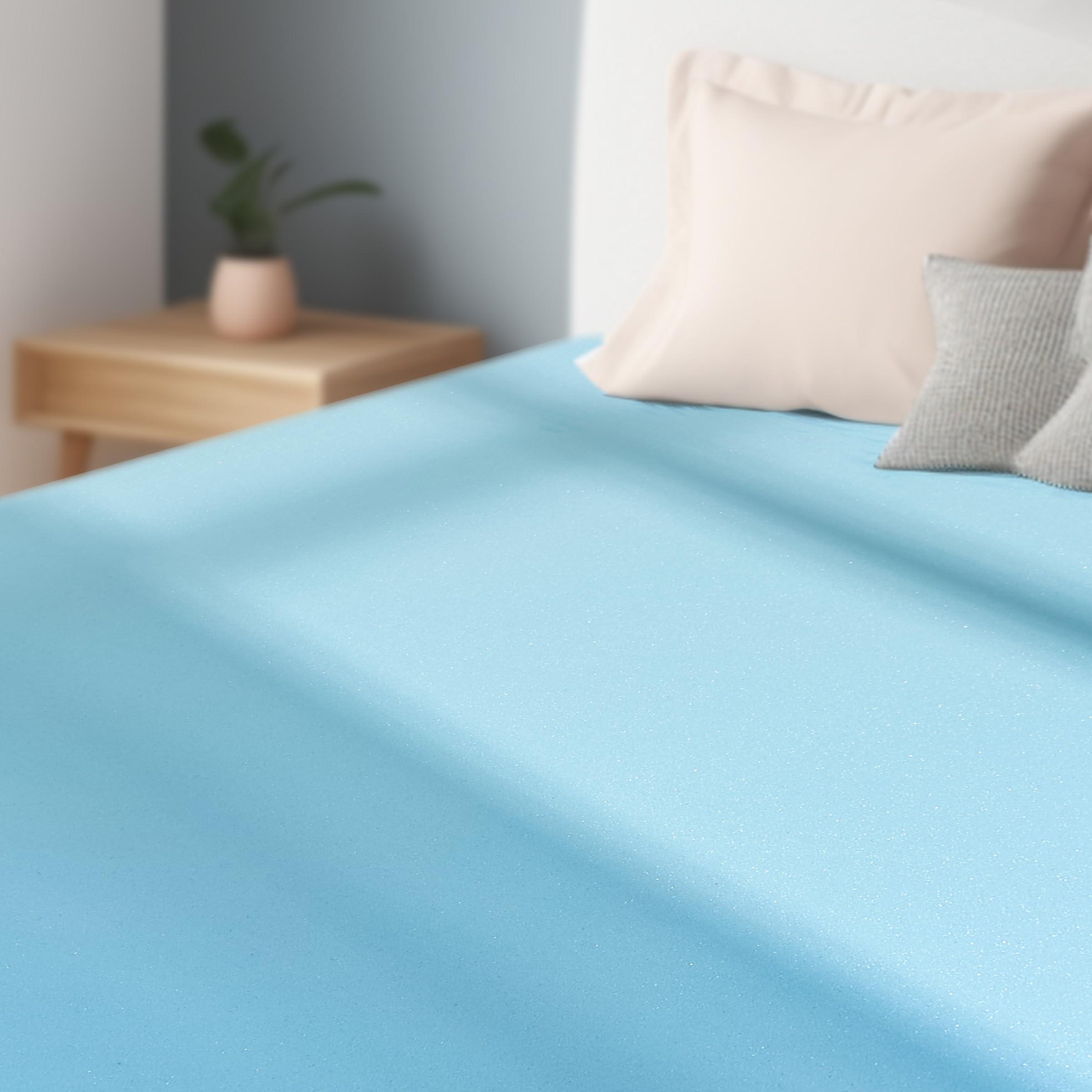 SUBRTEX Subrtex Mattress Topper, Memory Foam Mattress Topper, Gel-Infused Memory Foam Topper for Side Stomach Sleepers, Breathable Bed Toppers (4 Inch, King)