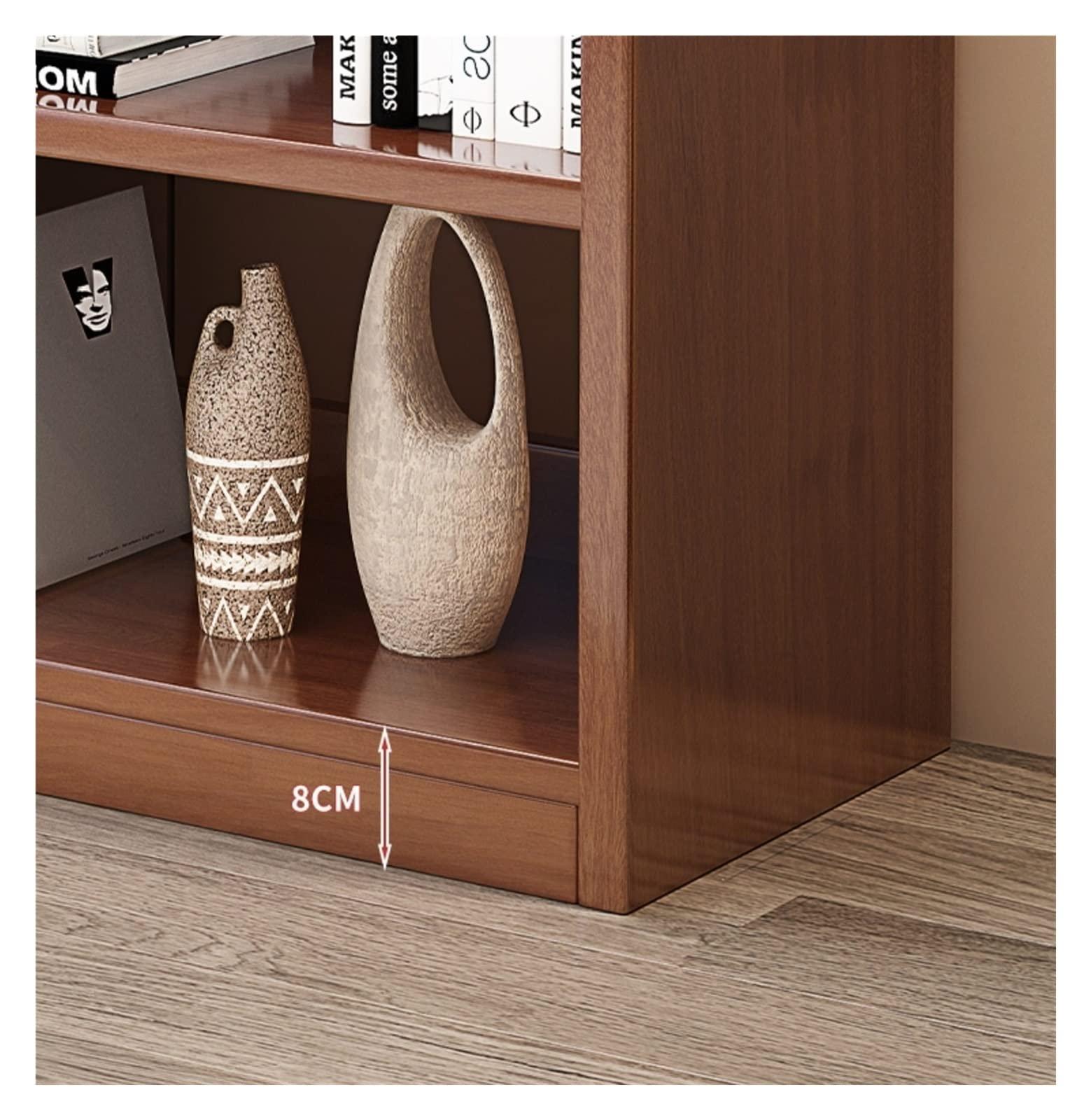 HomeLoft Basics Solid Wood Bookshelf, Simple Shelf Against The Wall, Combination Bookcase for Living Room and Bedroom MINGPING (Color : Log Color 65x20x182cm)