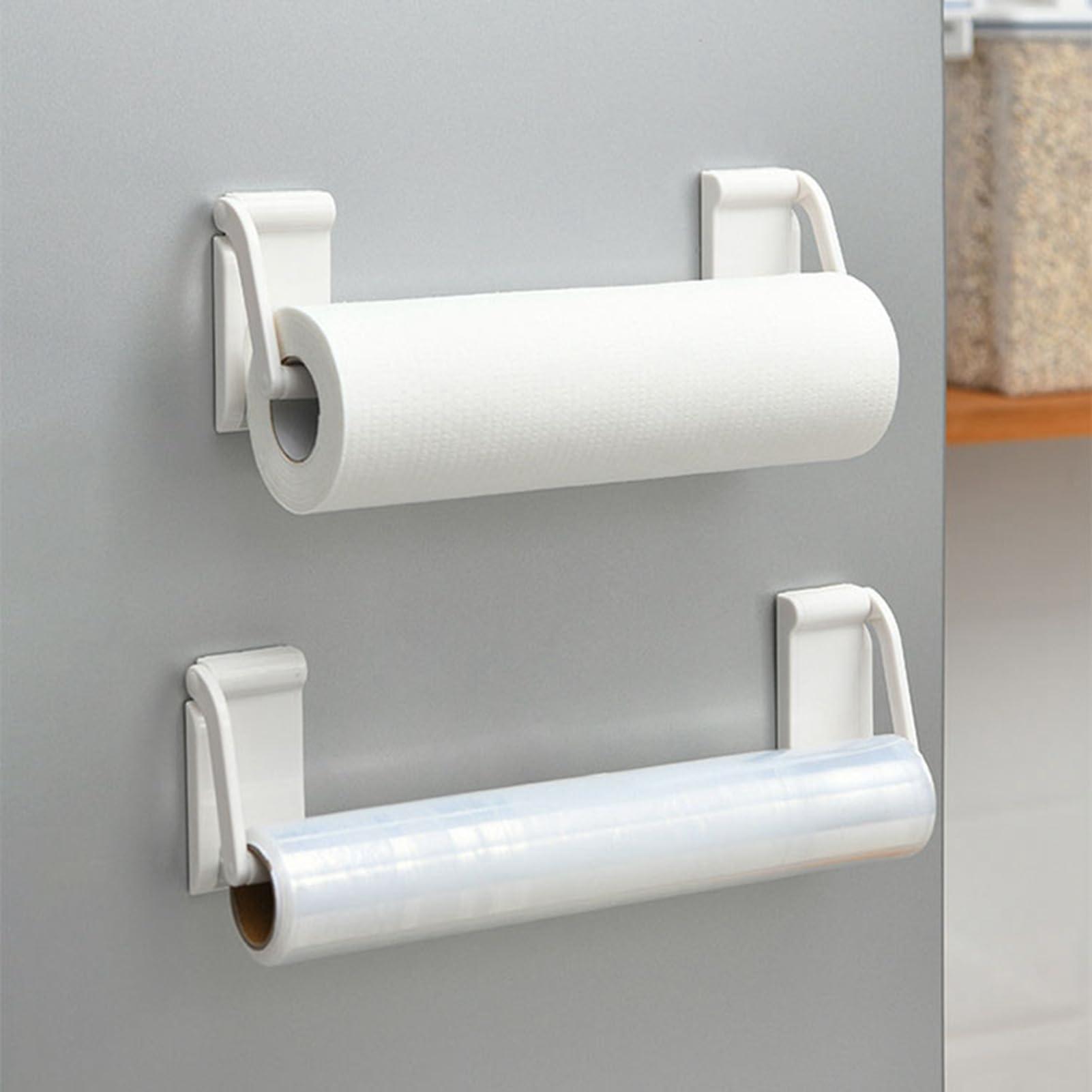 WOHPNLE Magnetic Paper Towel Holder, Multifunctional Kitchen Rack Organizer Paper Towel Bar Paper Roll Holder for Kitchen Efrigerator Grill