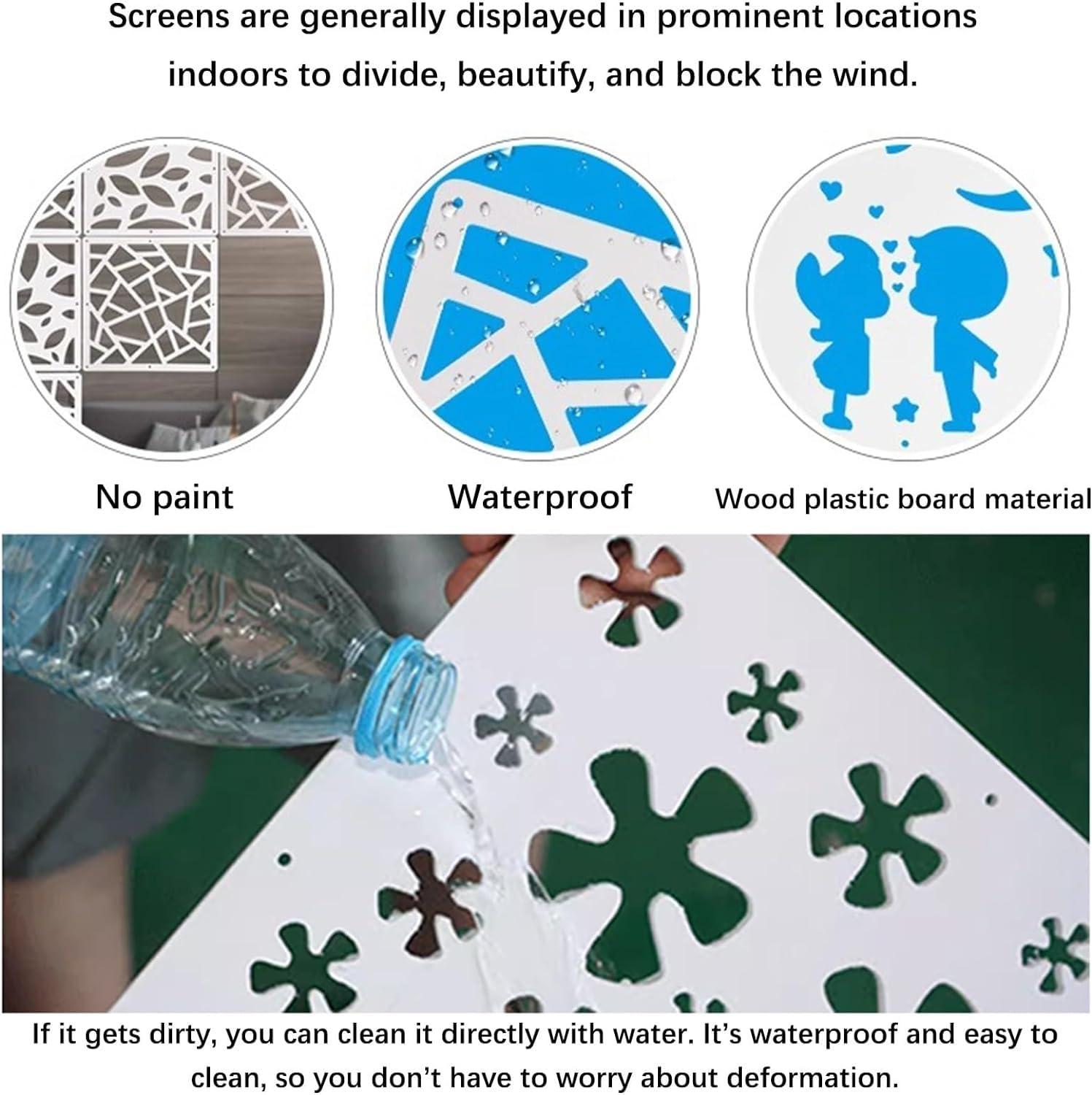 SAFWELAG SAFWELAG Folding Freestanding Partition Room Hanging Screen Divider Panels Hanging Room Divider, Lightweight Panel Screen for Apartment Studio, Open Space Partition Curtain Wall with Accessories (Col