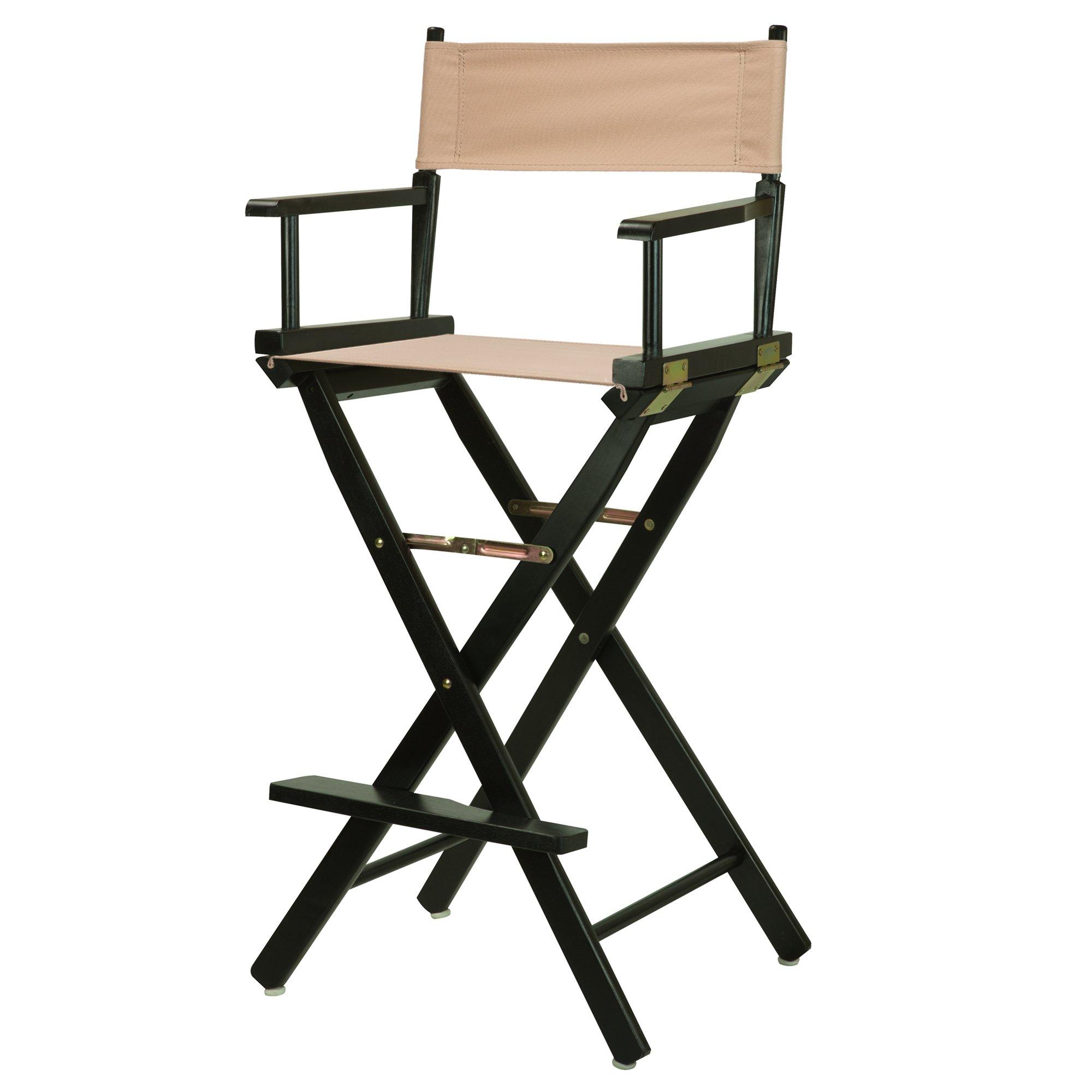 Casual Home Casual Home 30" Director's Chair Black Frame-with Tan Canvas, Bar Height