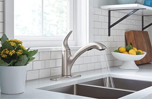Moen Moen Medina Spot Resist Stainless One-Handle Pull Out Kitchen Faucet, Kitchen Sink Faucets with Pullout Sprayer Featuring Power Boost for a Faster Clean, 87039SRS