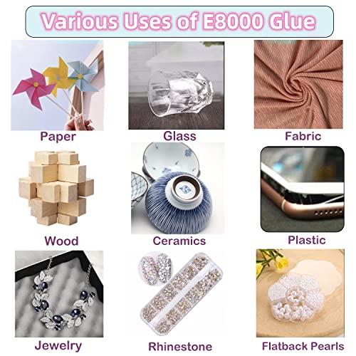 YiJieWZT YiJieWZT E-8000 Adhesive Multi-Function Glues,Super Glue Suitable for Phone Screen Repair,Wooden,Jewelery (15ML2packs)