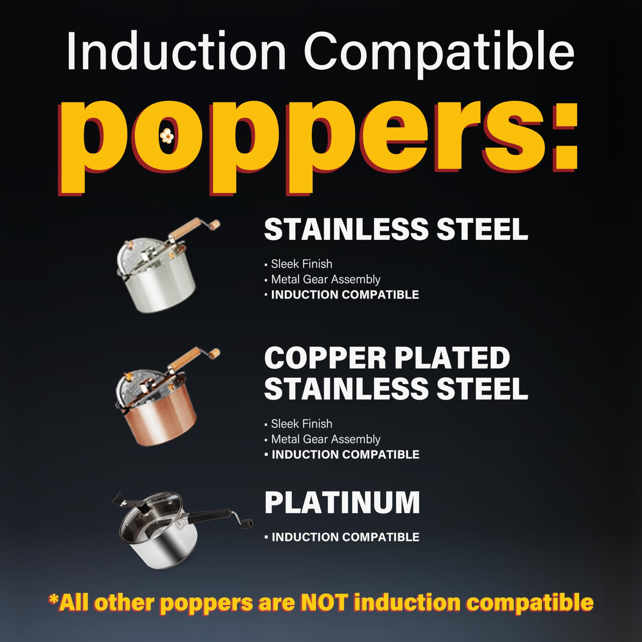 Wabash Valley Farms Original Whirley Pop Popcorn Maker - 6 Quart Stovetop Popcorn Popper With Four Popping Kits, Aluminum Popcorn Pot With Metal Gears, Wabash Valley Farms Stove Top Popcorn Maker, Popcorn Pan (Silver)