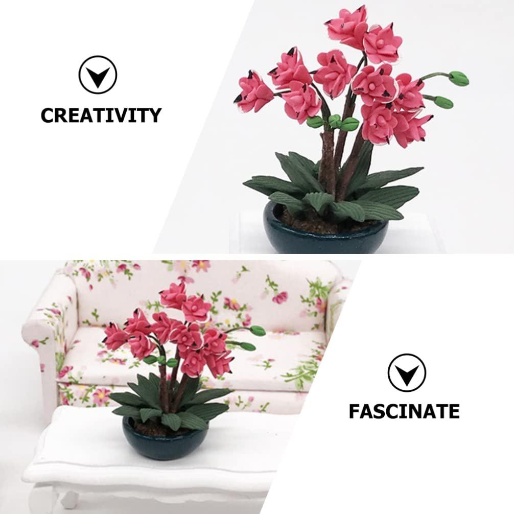 ibasenice Artificial Flower Desk Decoration Mini Landscape Plant Model Mini Toy Table Plant Model Fake Plant Model Plant Mini Plant Model Toy Table Accessory Mini Landscape Decor
