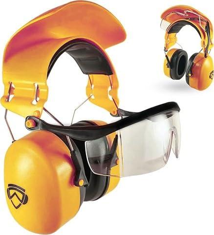 groggle Groggle Combination Safety Glasses and Safety Earmuff. Unique, New, PPE, Protective Shield Prevents Damage and Scratching. Provides Convienence, Comfort, NRR 26 Db Passive Hearing Protection.