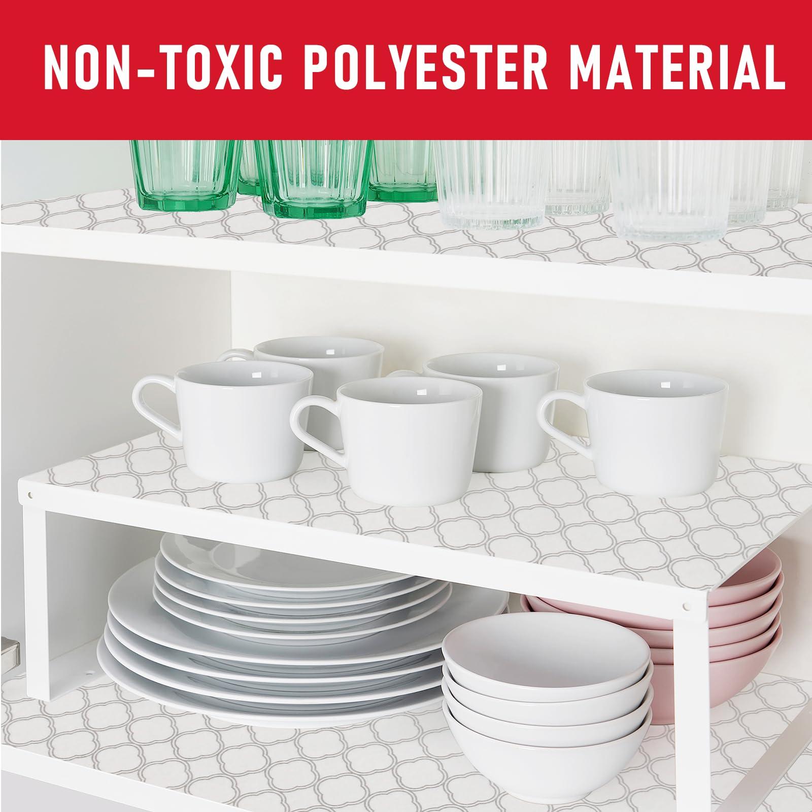 Cooyes Cooyes Refrigerator Shelf Liners for French Door Fridge, 17.7\" 36\" Extra Large, Non-Slip Fridge Mats Machine Washable, Refrigerator Drawer Liner for Glass Shelves Kitchen Cabinet