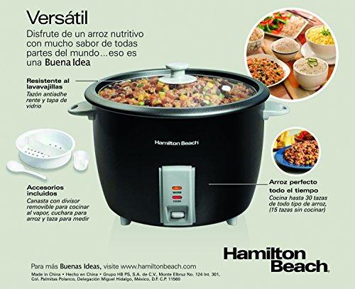 Hamilton Beach Hamilton Beach 37550 30-Cup Rice Cooker, Aluminum