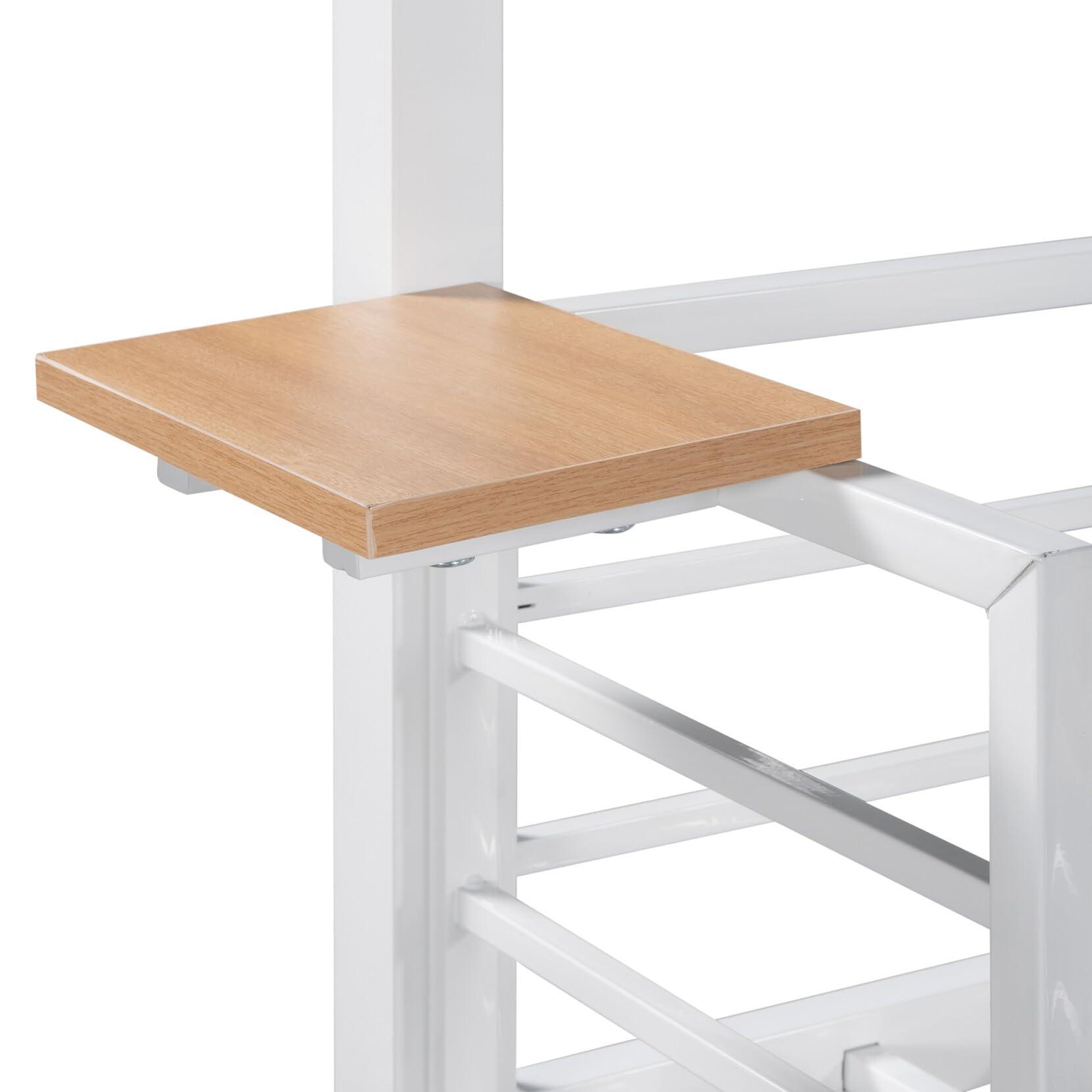 TURRIDU TURRIDU Twin Over Twin Size House Shape Bunk Bed, Modern Metal Housebed with Slide, Metal Slats, Safety Fence and Ladder, Window Pattern Design, Space-Saving, Easy Assembly, (White with White Slide)