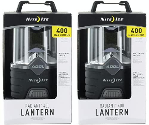 Nite Ize Nite Ize Radiant Lantern 400 Lumens Black w/Carabiner Clip Handle Light(2-Pack)