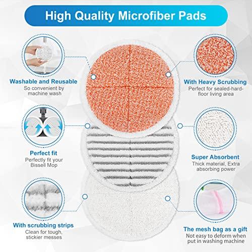 KEEPOW KEEPOW Spinwave Replacement Pads for Bissell Spinwave Mop 2124,2039A,2307,23157,20391,20399 Powered Hard Floor Mop (6 Pack)