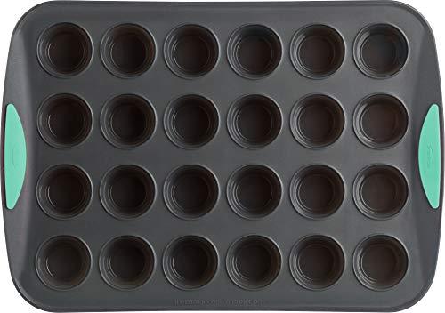 Trudeau Trudeau Structure Silicone Muffin Pan, Pan-24 Cup, Grey/Mint