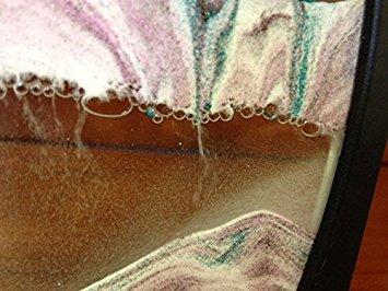 KB Collection / Rainbow Vision Sand Picture KB Collection Screenie Two-Tone Moving Sand Art - 2-Sided Black & White - Kentic pop Art- Original Moving Sand Picture A Relaxing Desktop Sandscape, Liquid Motion Sands - Handcrafted in Austria