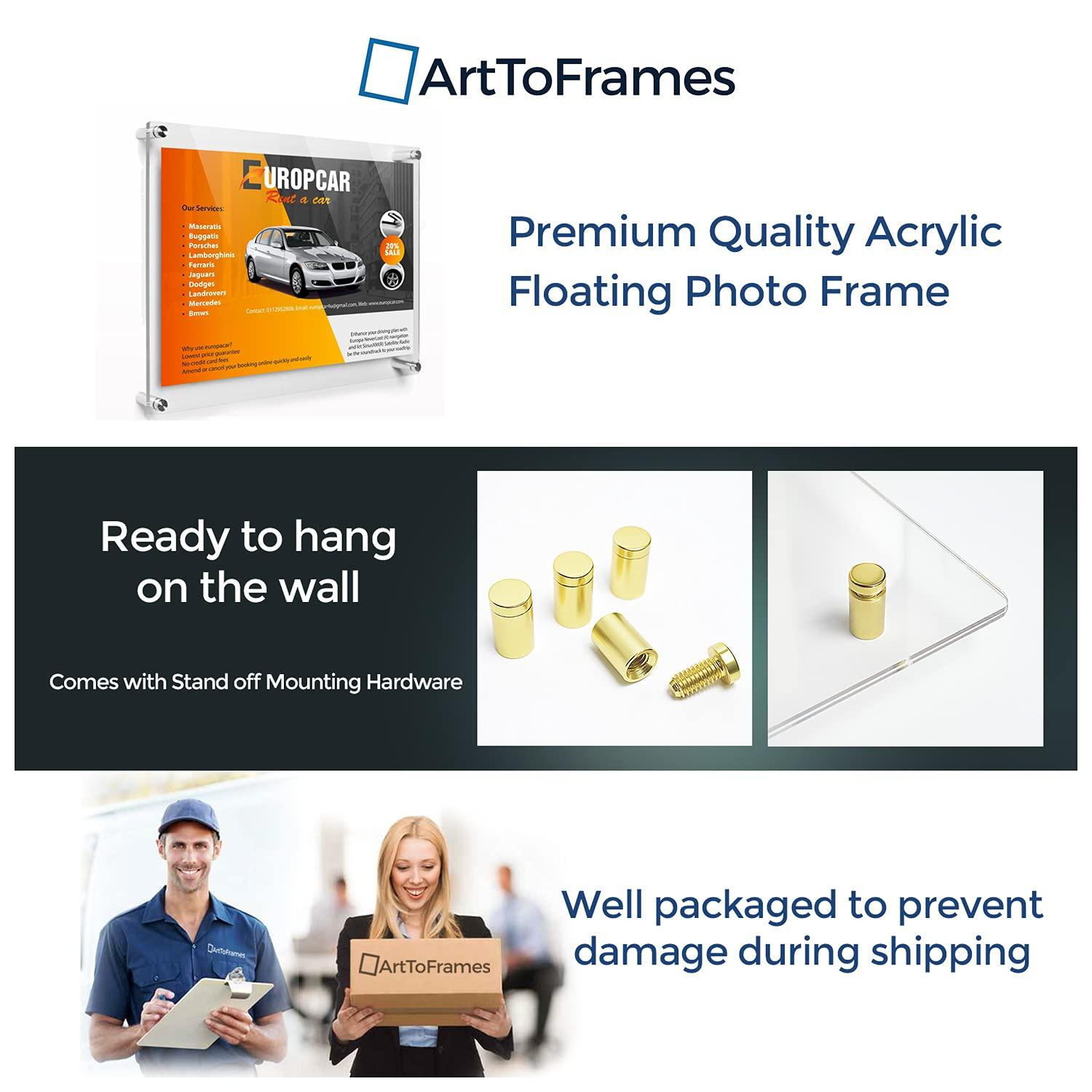 Poster Palooza Poster Palooza 21x15 Contemporary Black Complete Wood Picture Frame with UV Acrylic Plexiglass, Foam Board Backing & Hardware Included