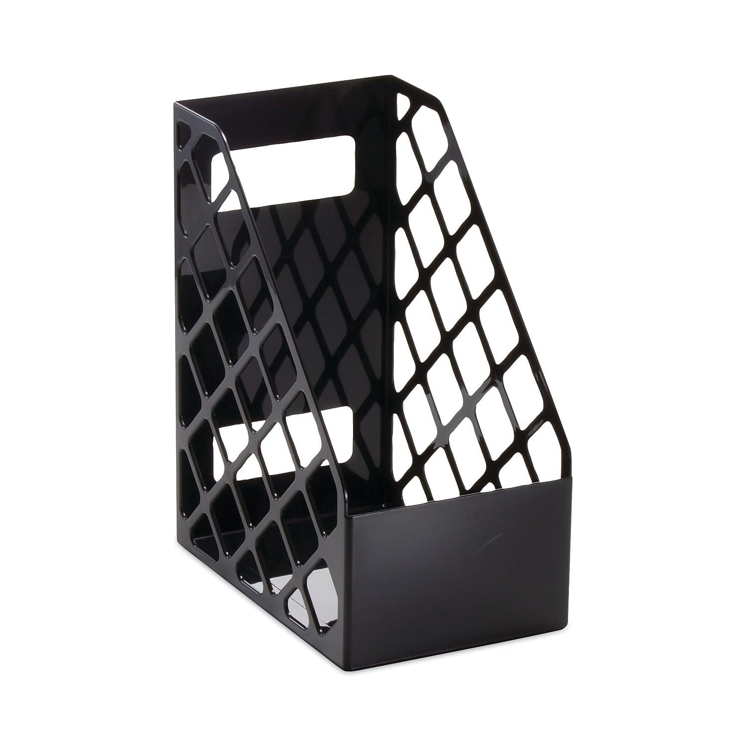 Universal Universal Recycled Plastic Large Magazine File, 6.25 x 9.5 x 11.88, Black