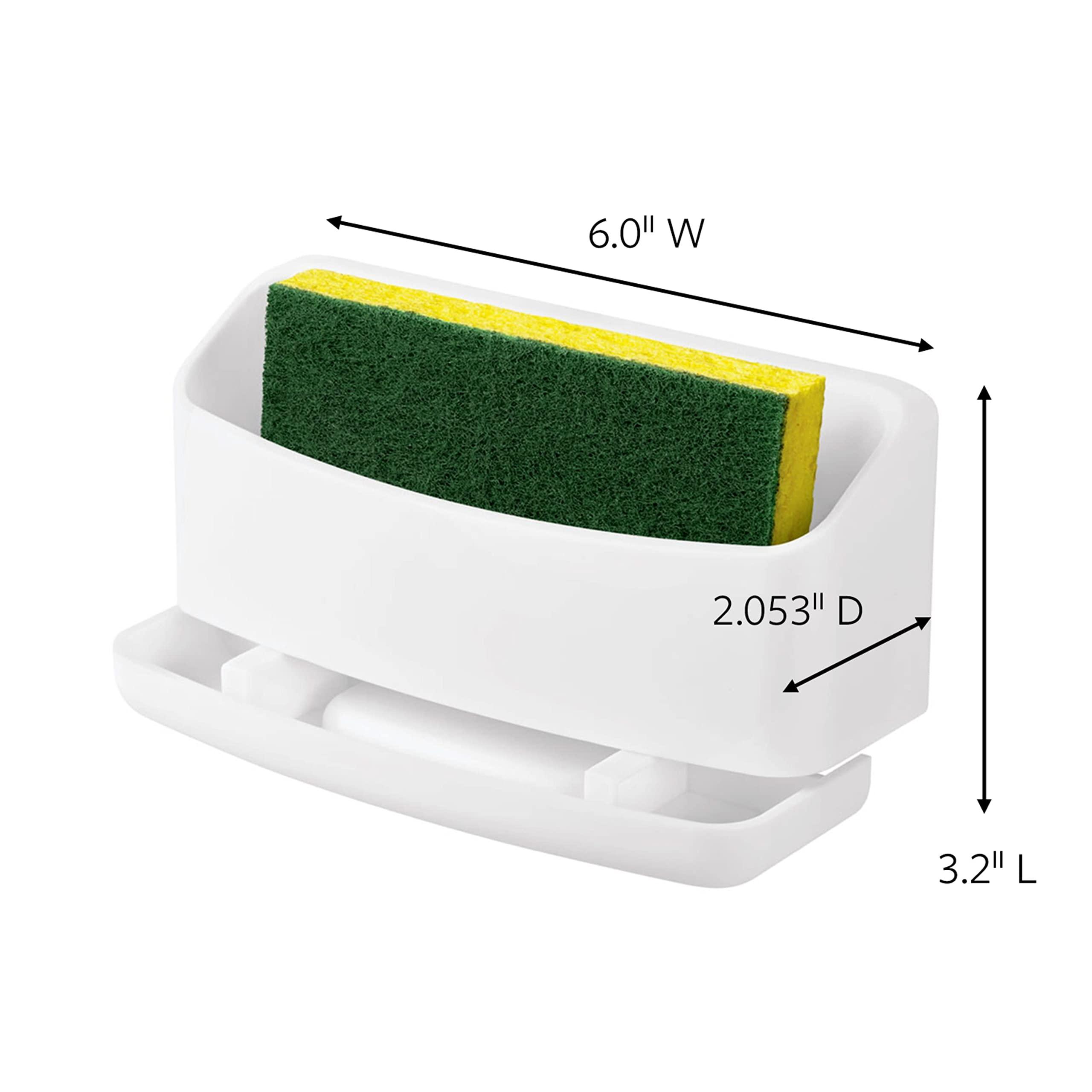 Command Command Under Sink Sponge Caddy, Total 2 Sponge Holders with 8 Command Strips, 2 Pack of 1 Caddy, Organize Damage-Free