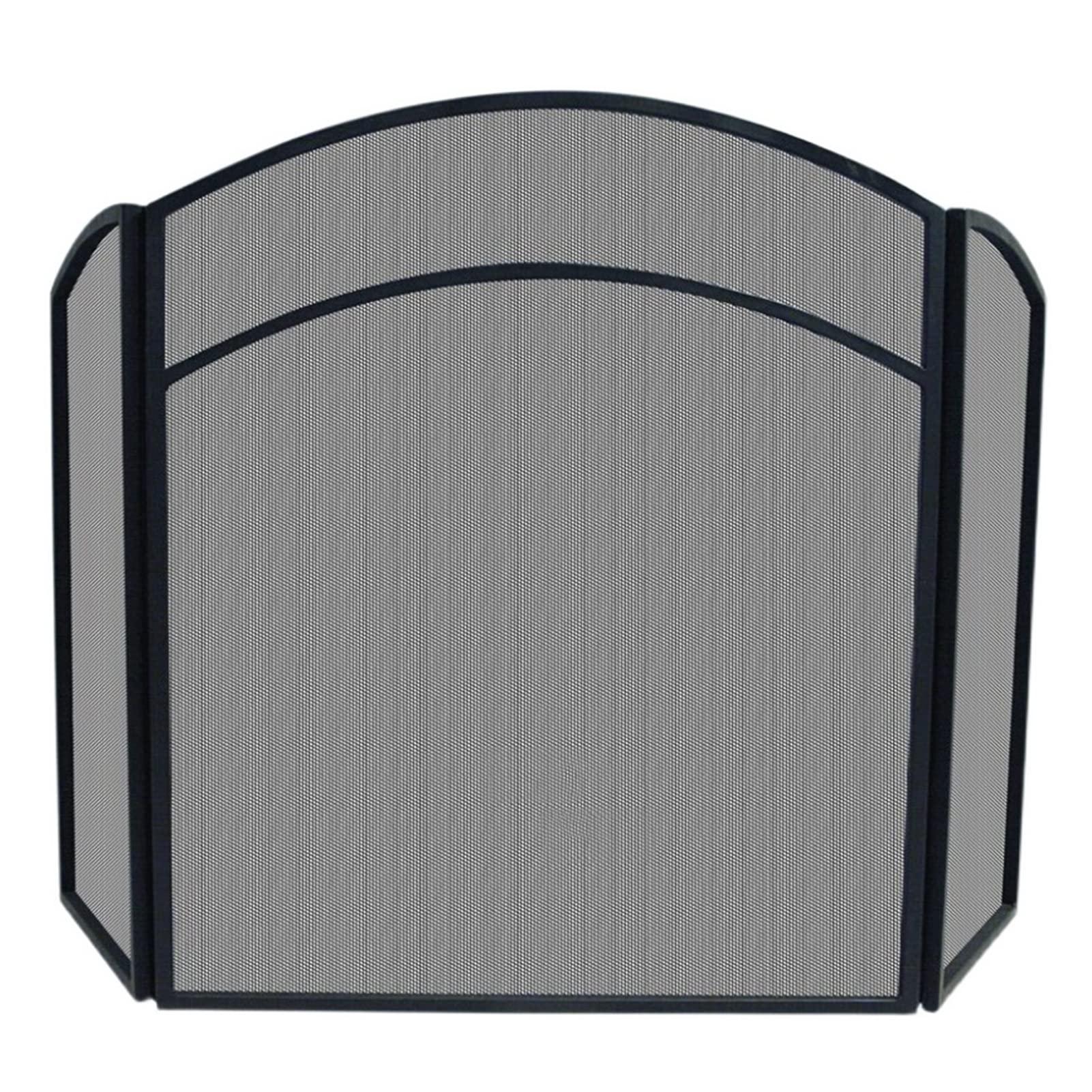 SDdPulse SDdPulse Simple Fireplace Screen Door Foldable, Wrought Iron Mesh Fire Spark Guard for Coal Firing Stove/Wood Firing Hearth, 12681cm,