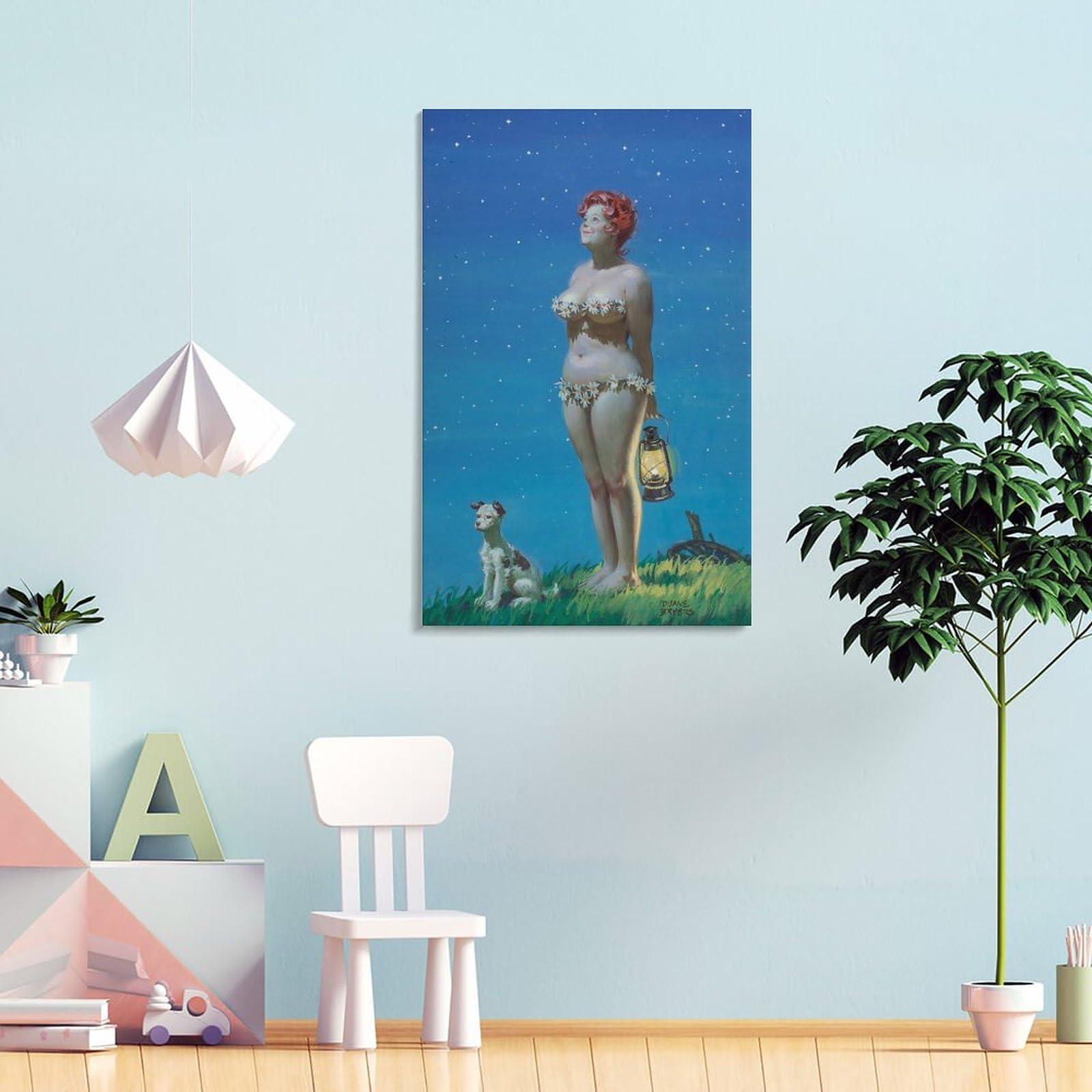 AAHARYA AAHARYA Duane Bryers Poster Fat Girl Hilda Art Drawing Canvas Print (9) Canvas Painting Wall Art Poster for Bedroom Living Room Decor 16x24inch(40x60cm) Frame-style