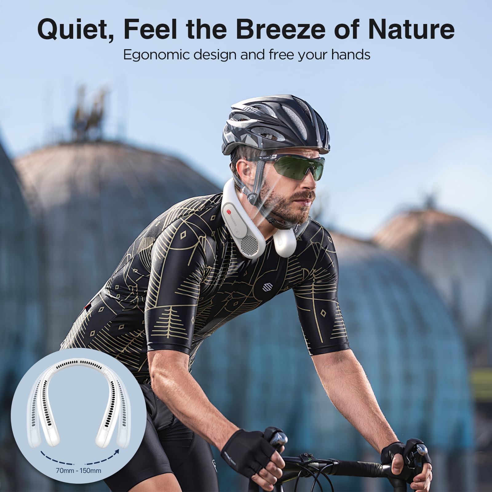 Hotsales Hotsales Neck Fan, Hands Free Bladeless Neck Fans Portable Rechargeable, 6000 mAh Battery Operated Wearable Personal Fan, Cooling Neck Fan, 3 Speeds, USB Fan Gifts for Men, Women, Travel, Outdoor