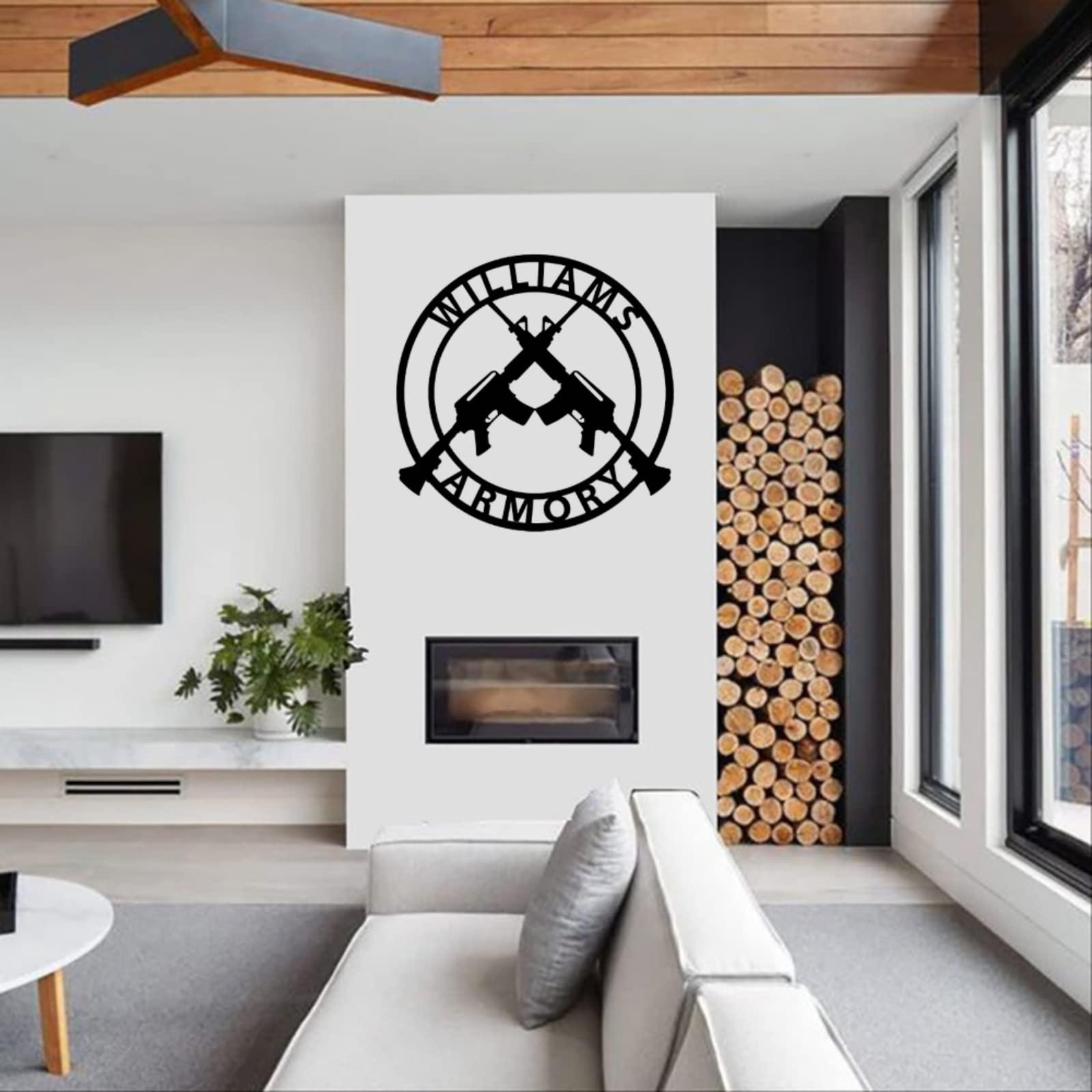 Nickleson Art Custom Gun Metal Wall Sign - Personalized Gun Metal Wall Art - Gun Metal Wall Decor- Gun Owner Gift - Custom Gun Sign - Home Decor