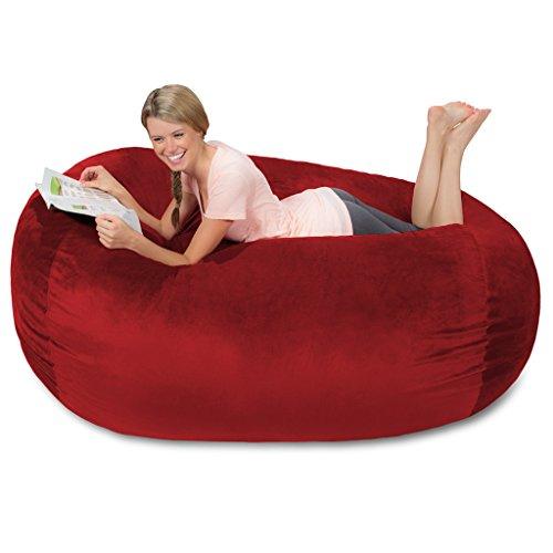 Comfy Sacks Comfy Sacks Memory Foam Bean Bag Chair, New York Red Pebble