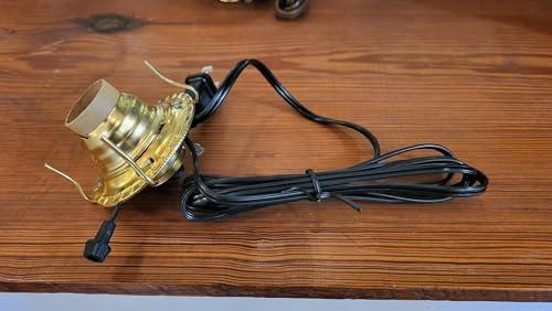 B&P Lamp B&P Lamp #2 Electric Burner Brass Plated with Gold Cord and On-Off Switch